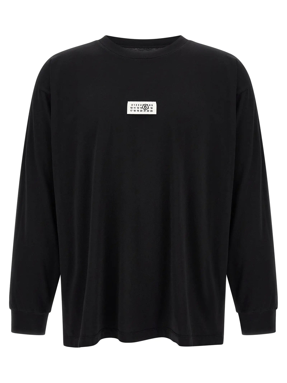T-shirt en coton noir MM6 Maison Margiela