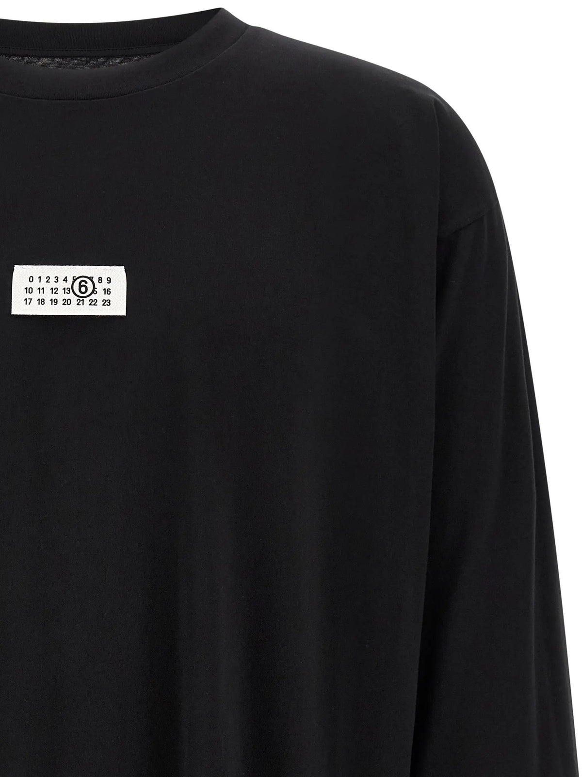 T-shirt en coton noir MM6 Maison Margiela
