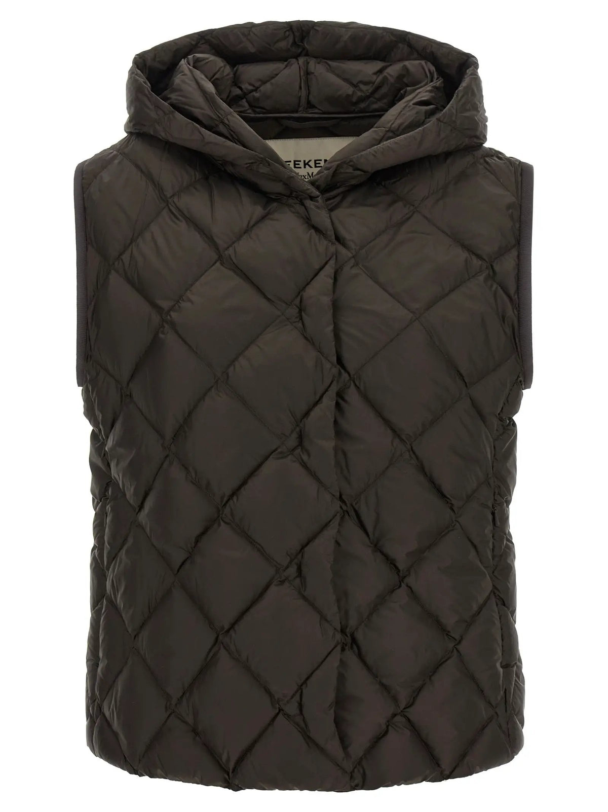 Max Mara Brown Polyester Sleeveless Jacket
