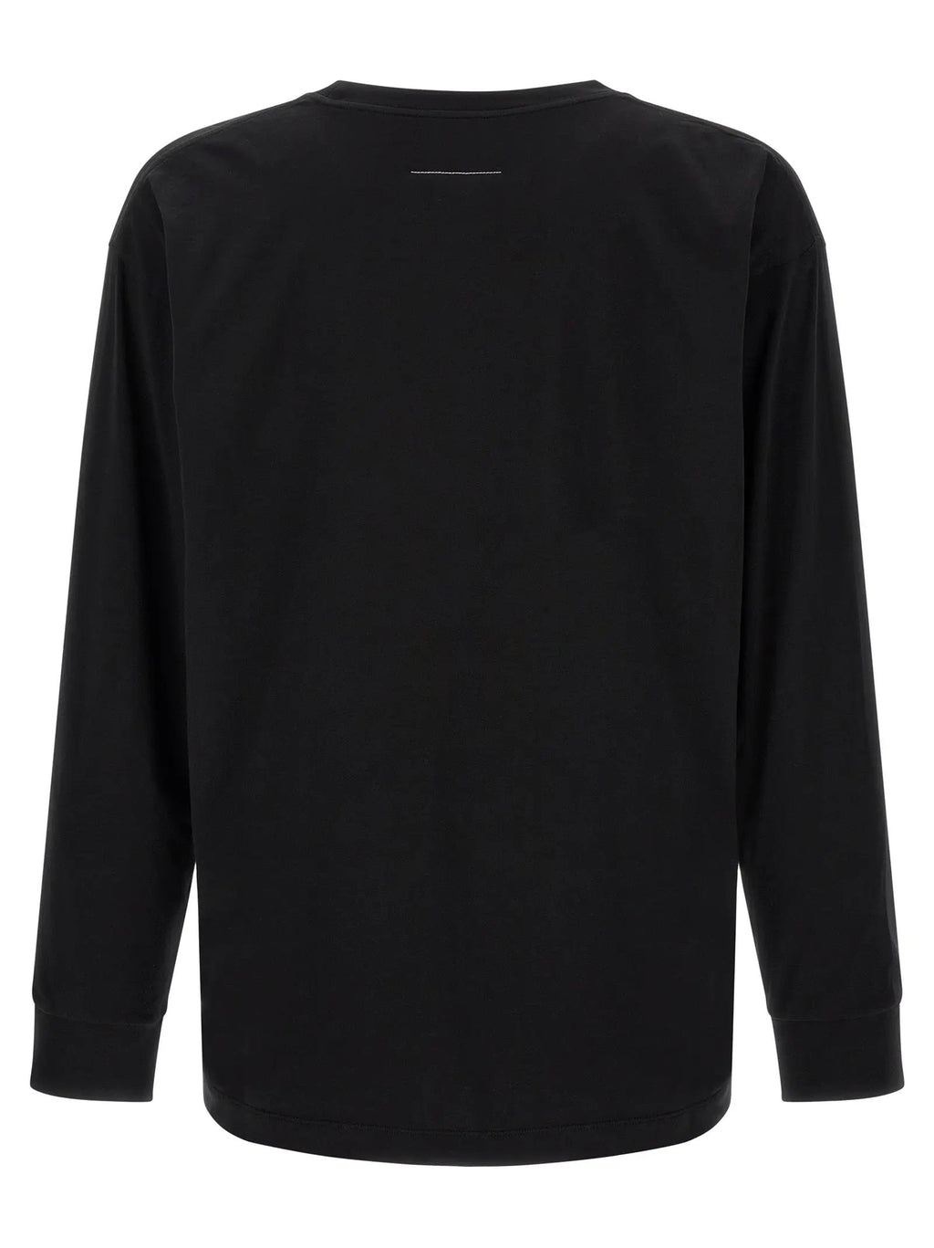 T-shirt à manches longues en coton noir MM6 Maison Margiela