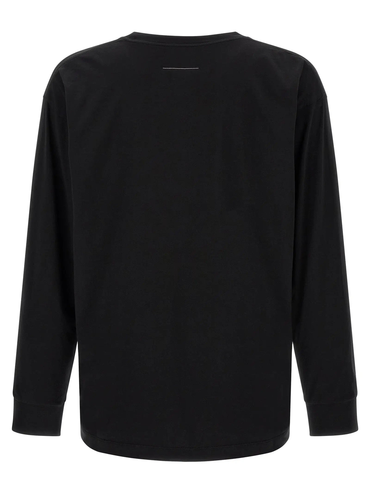 T-shirt à manches longues en coton noir MM6 Maison Margiela