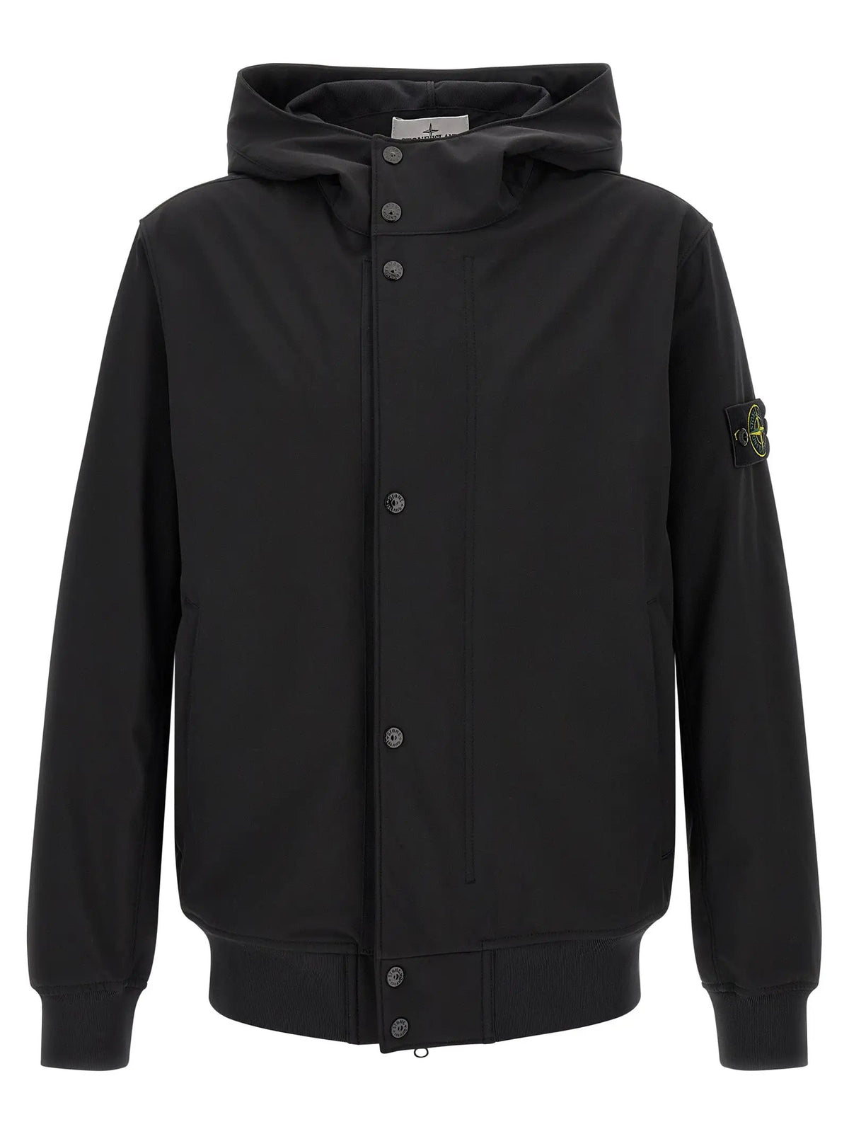 Stone Island Black Polyester Shell Jacket