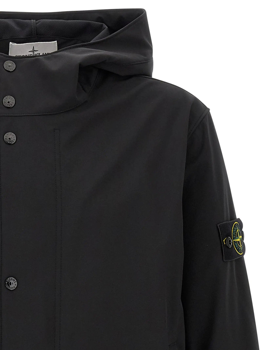 Stone Island Black Polyester Shell Jacket