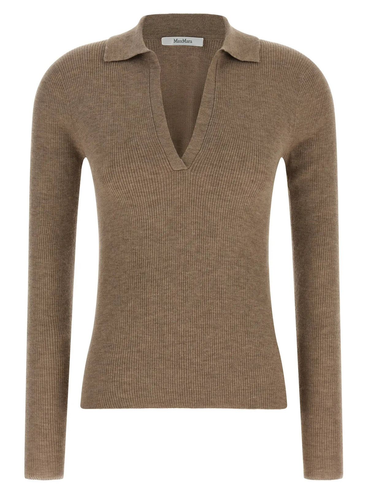 Max Mara Beige Cashmere Polo Shirt