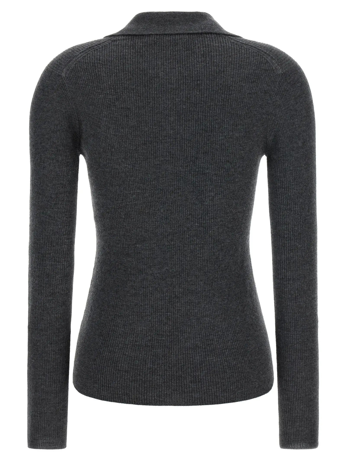 Max Mara Gray Cashmere Polo Shirt
