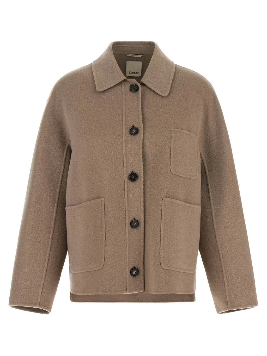 'S Max Mara Beige Wool Full-Length Jacket
