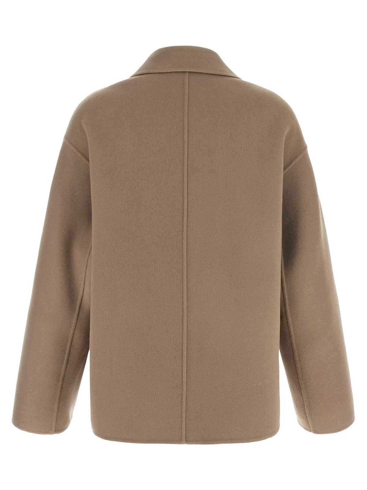 'S Max Mara Beige Wool Full-Length Jacket