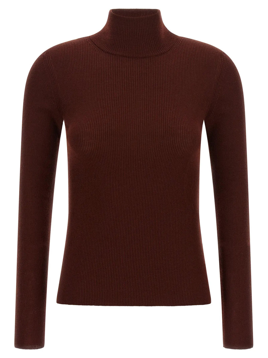 Max Mara Bordeaux Virgin Wool Cardigan