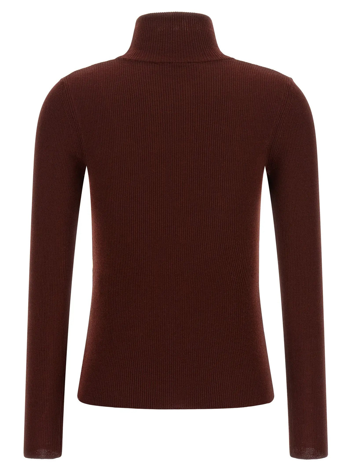 Max Mara Bordeaux Virgin Wool Cardigan