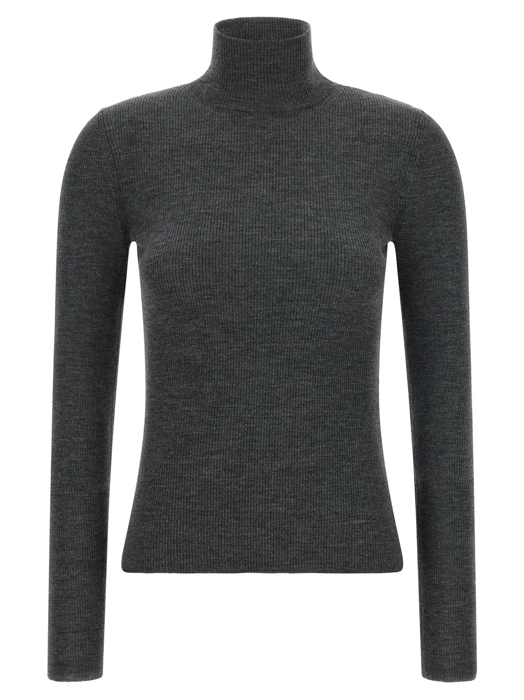 Max Mara Gray Virgin Wool Cardigan