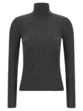 Max Mara Gray Virgin Wool Cardigan