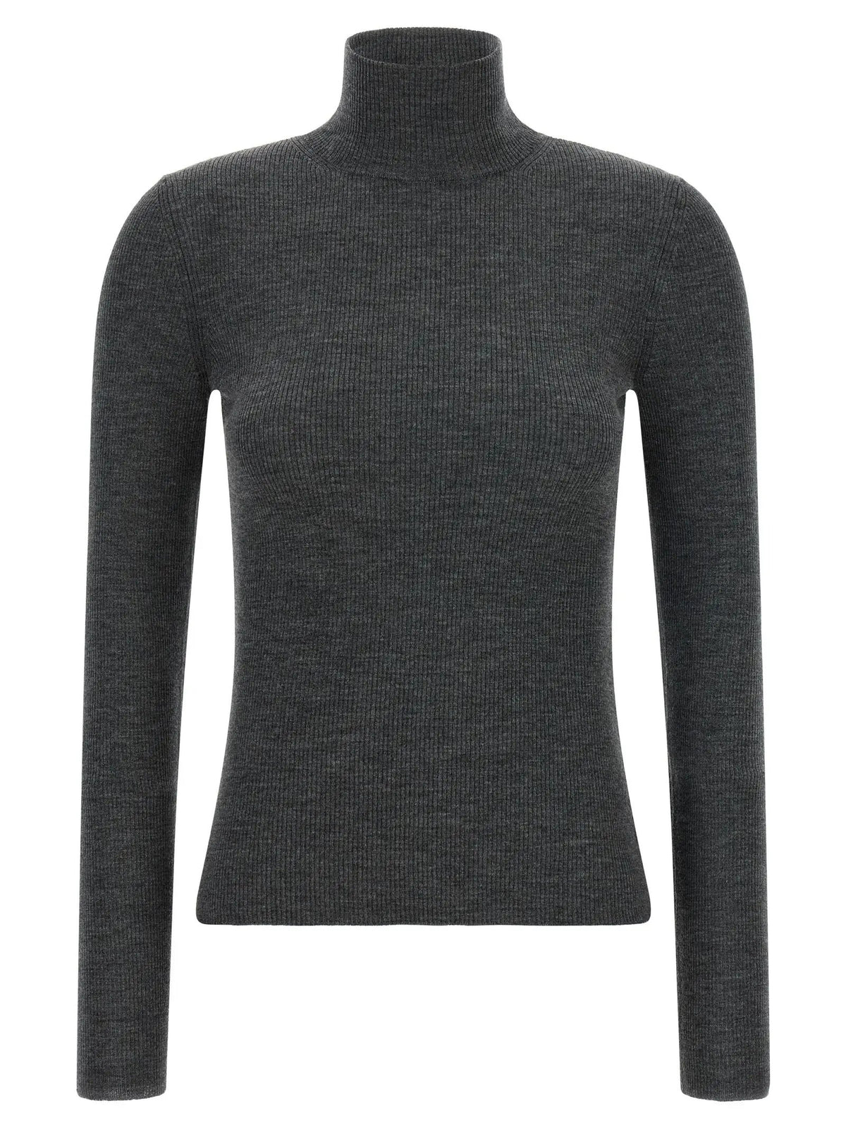 Max Mara Gray Virgin Wool Cardigan