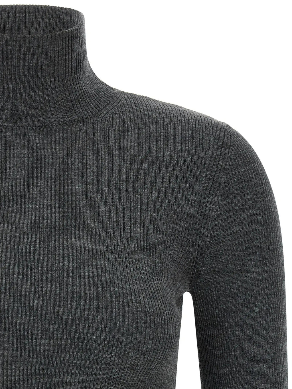Max Mara Gray Virgin Wool Cardigan