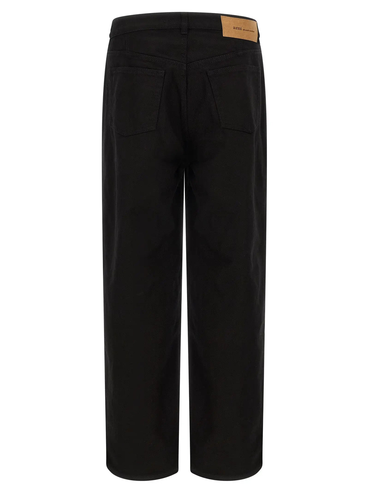 Ami Paris Black Cotton Relaxed Fit Jeans