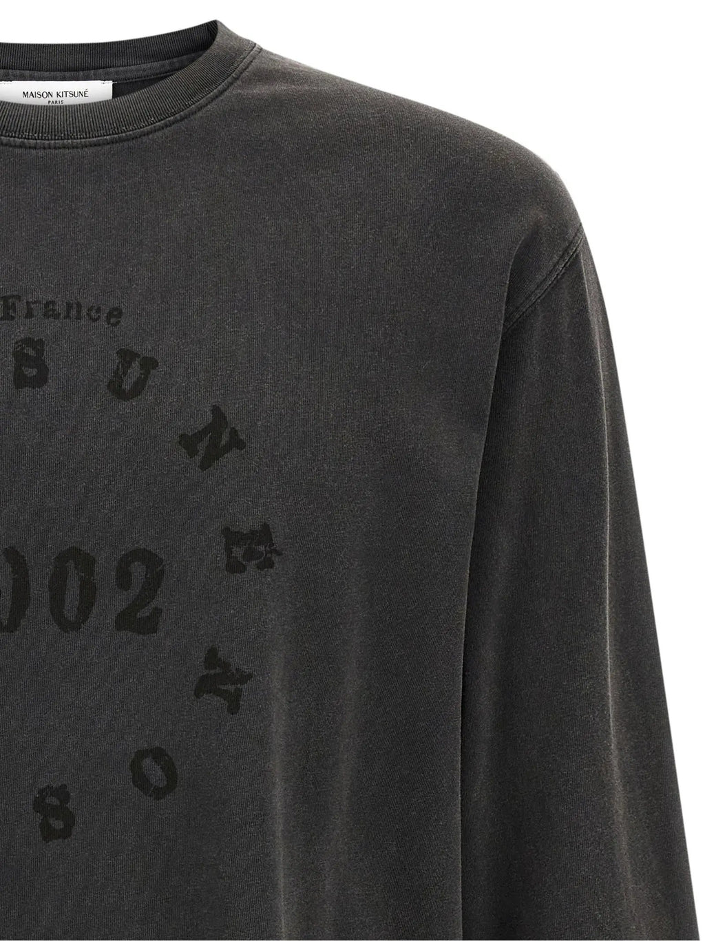 T-shirt en coton biologique noir Maison Kitsuné