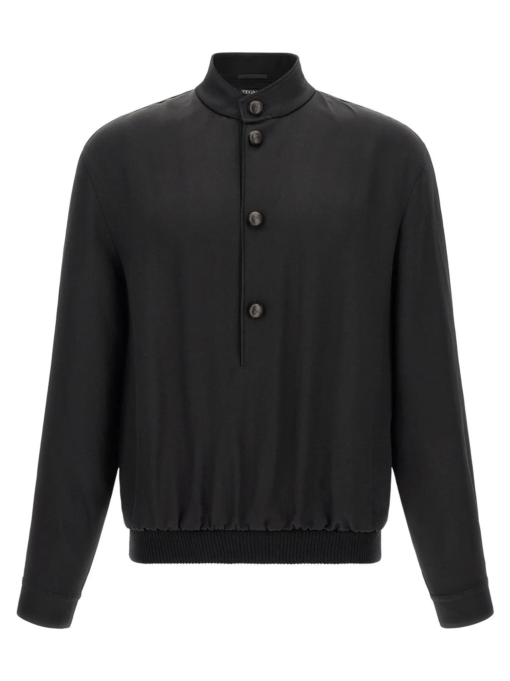 Sweat-shirt en satin noir ZEGNA
