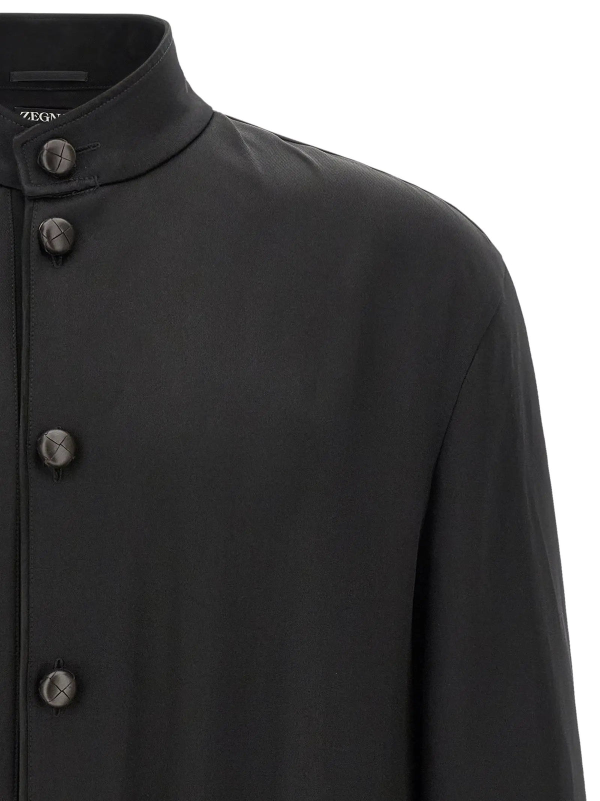 Sweat-shirt en satin noir ZEGNA