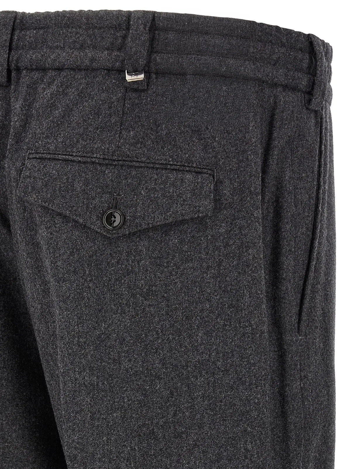 PT Torino Gray Virgin Wool Dress Pants