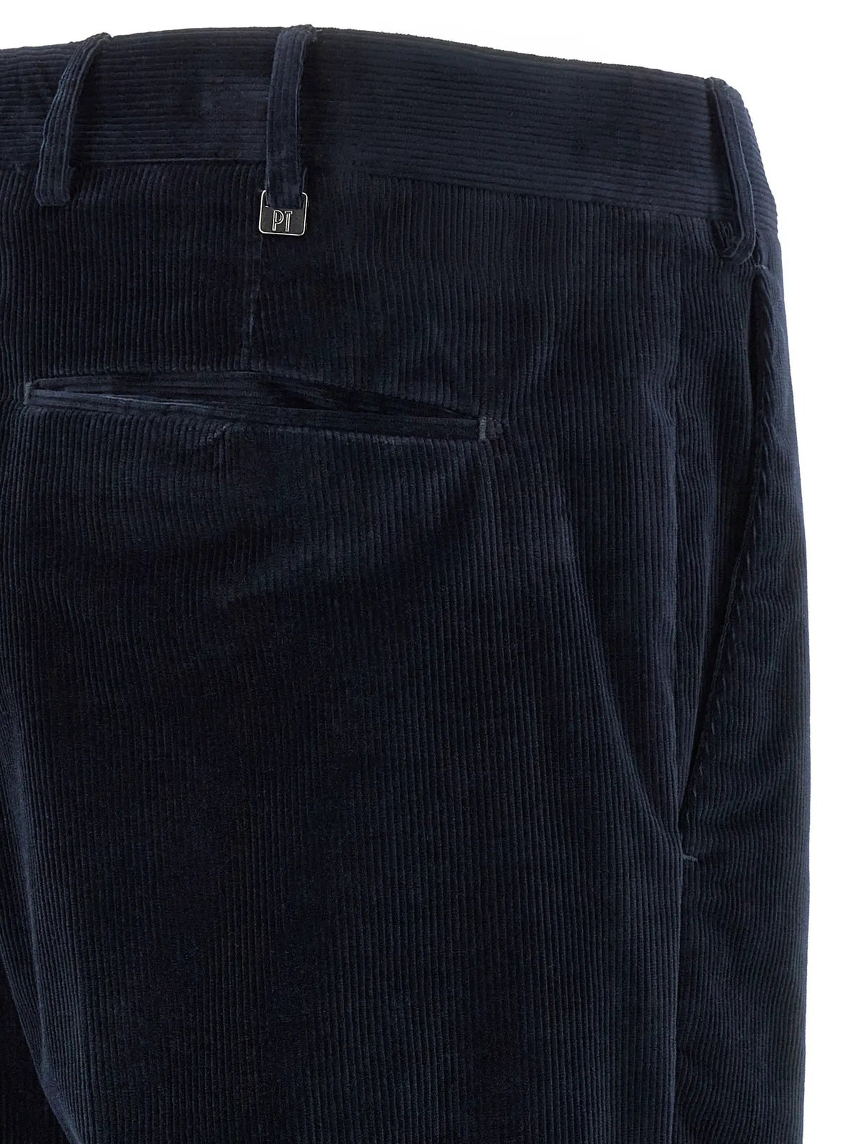 PT Torino Blue Cotton Casual Pants