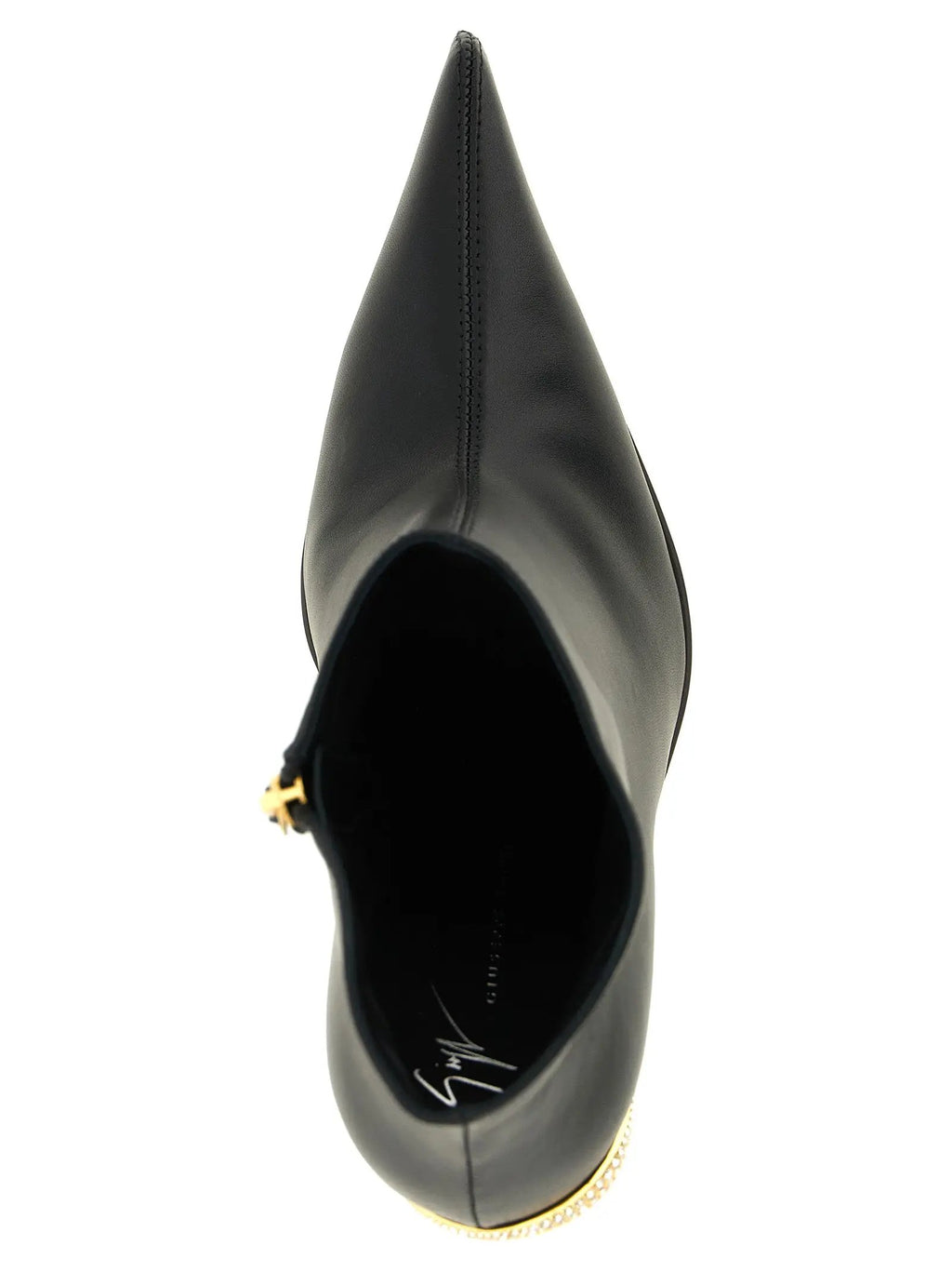 Bottines en cuir d'agneau noir Giuseppe Zanotti