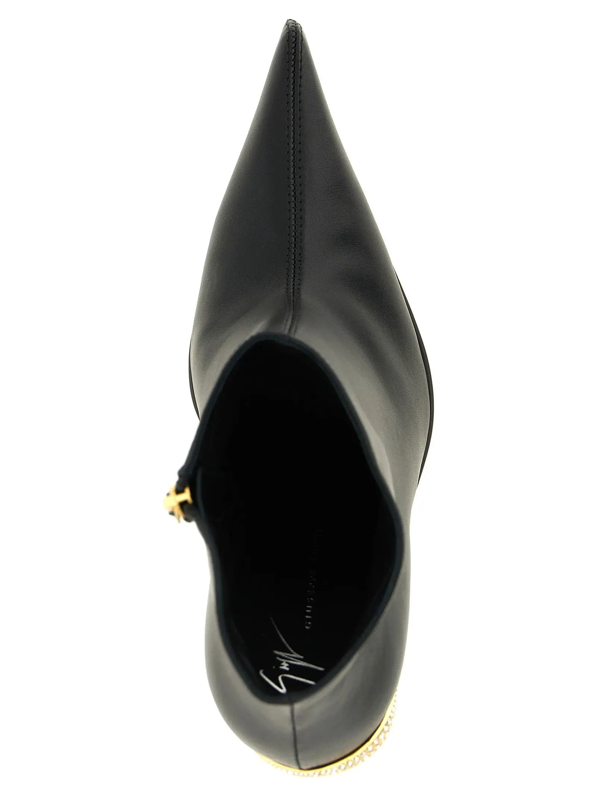 Bottines en cuir d'agneau noir Giuseppe Zanotti