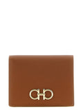 Porte-cartes Ferragamo en cuir de veau marron