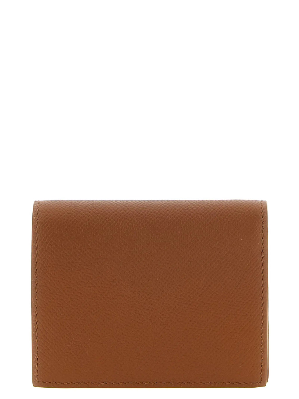 Porte-cartes Ferragamo en cuir de veau marron