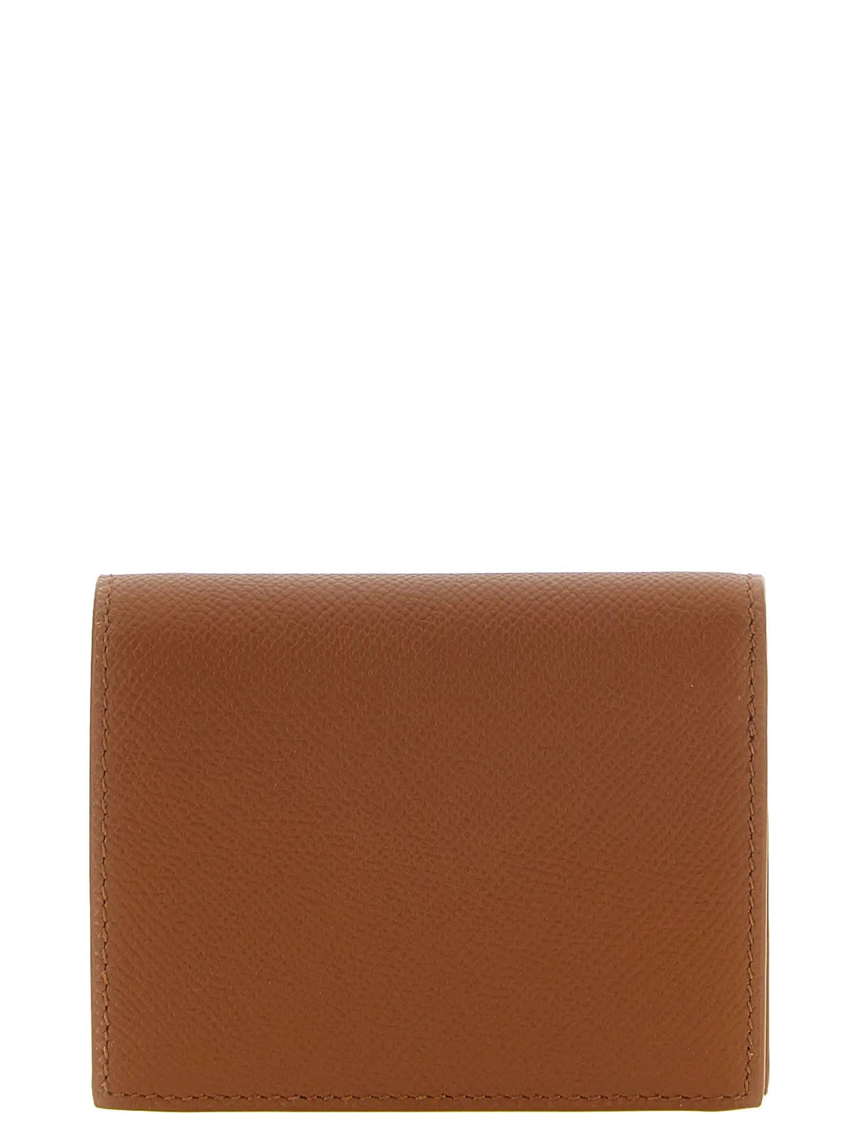 Porte-cartes Ferragamo en cuir de veau marron
