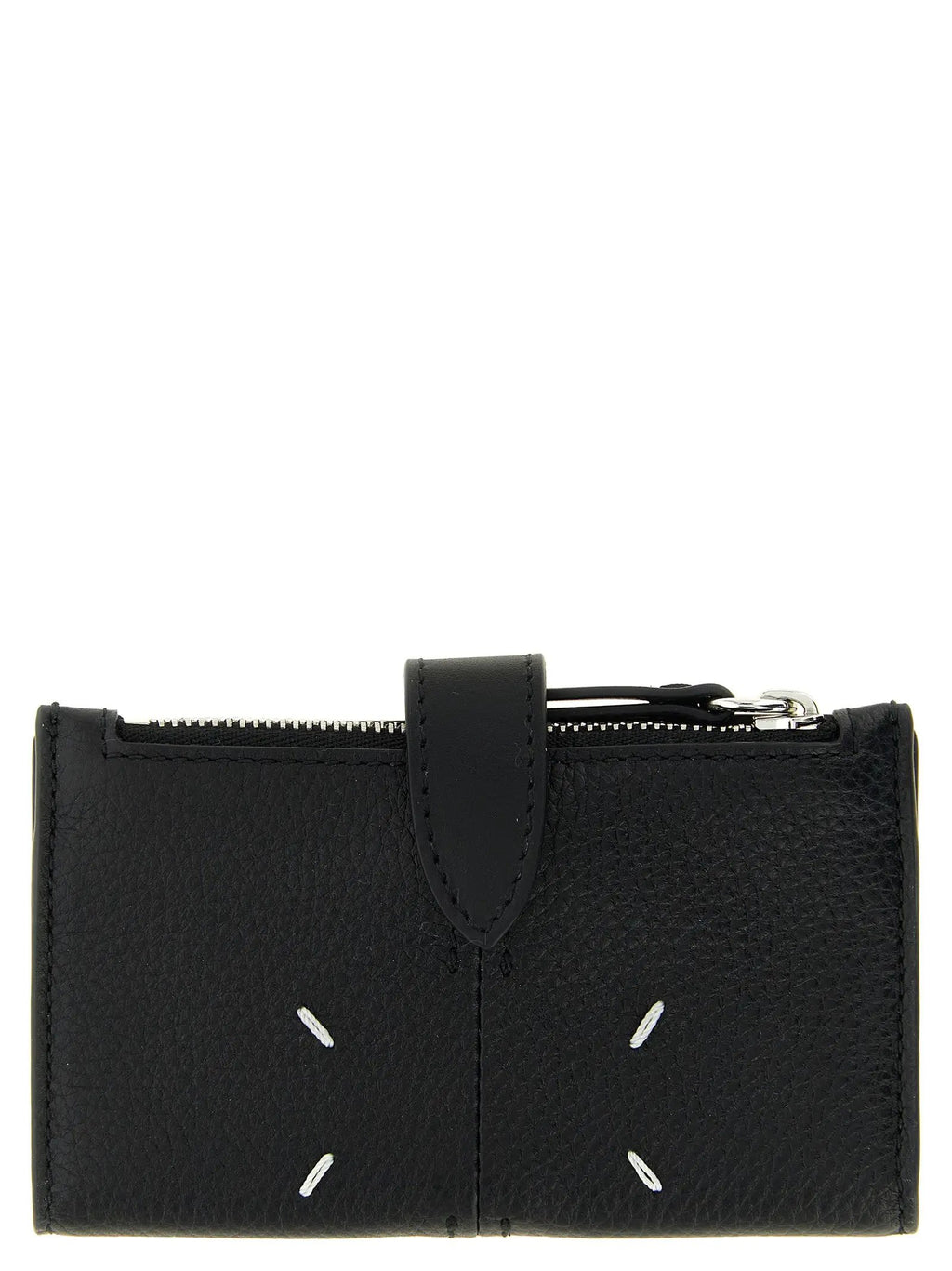 Porte-cartes en cuir de veau noir Maison Margiela