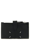Porte-cartes en cuir de veau noir Maison Margiela