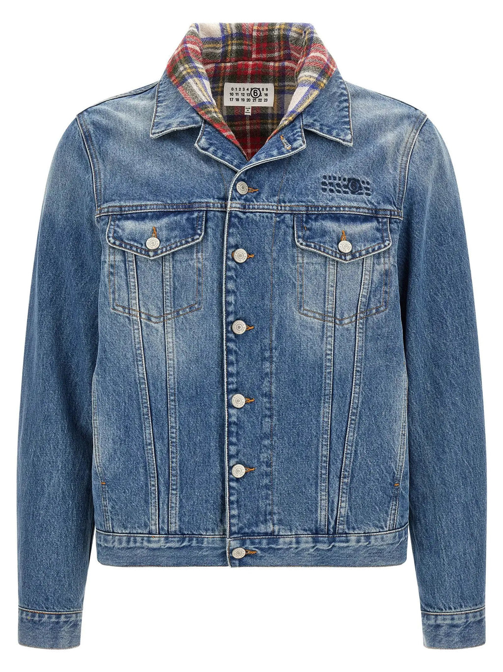 Veste en jean MM6 Maison Margiela en coton bleu