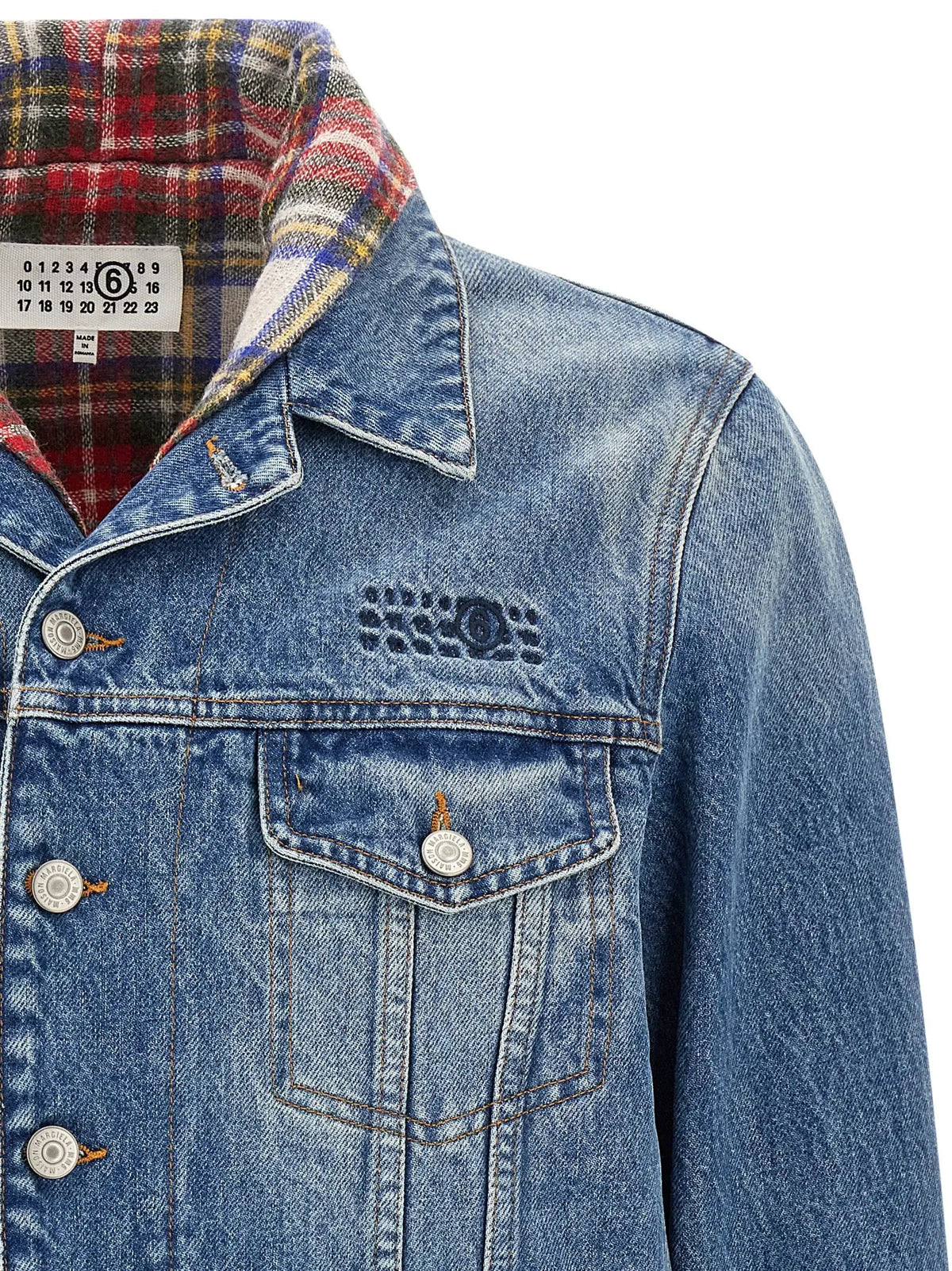 Veste en jean MM6 Maison Margiela en coton bleu