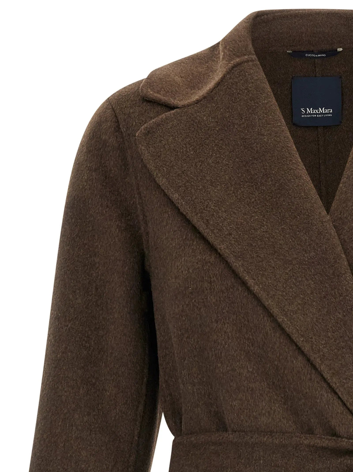 Manteau en laine vierge marron 'S Max Mara
