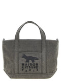Maison Kitsuné Gray Cotton Tote Bag