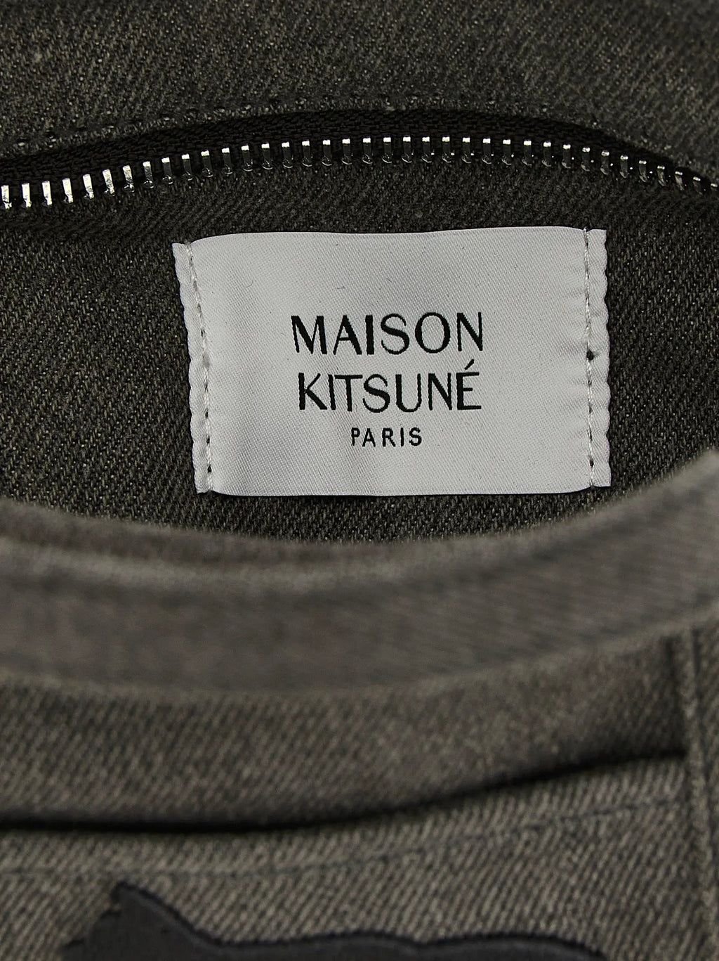 Maison Kitsuné Gray Cotton Tote Bag