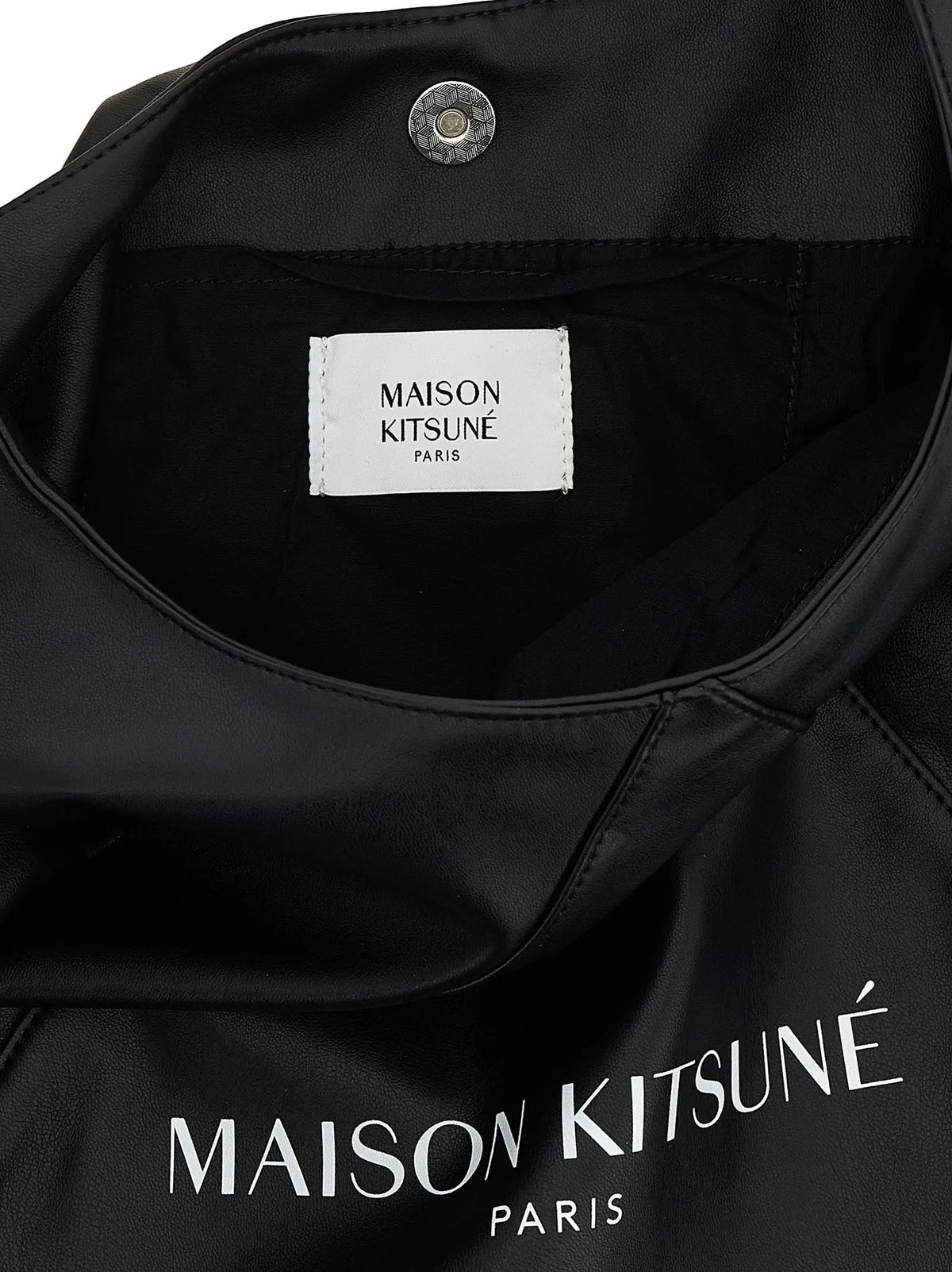 Maison Kitsuné Black Polyethylene Shoulder Bag