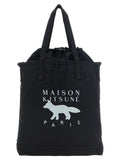 Maison Kitsuné Black Nylon Tote Bag