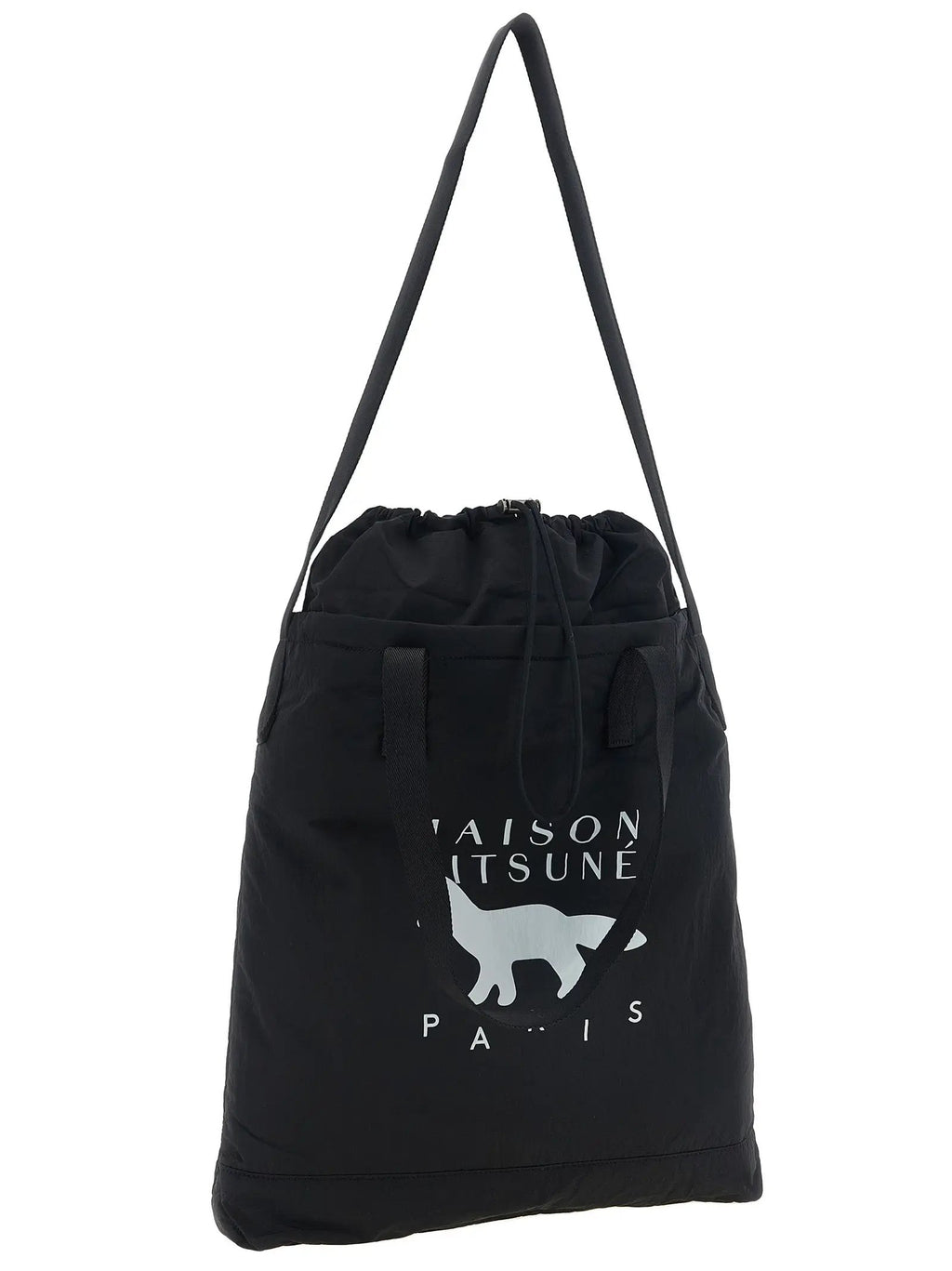 Maison Kitsuné Black Nylon Tote Bag