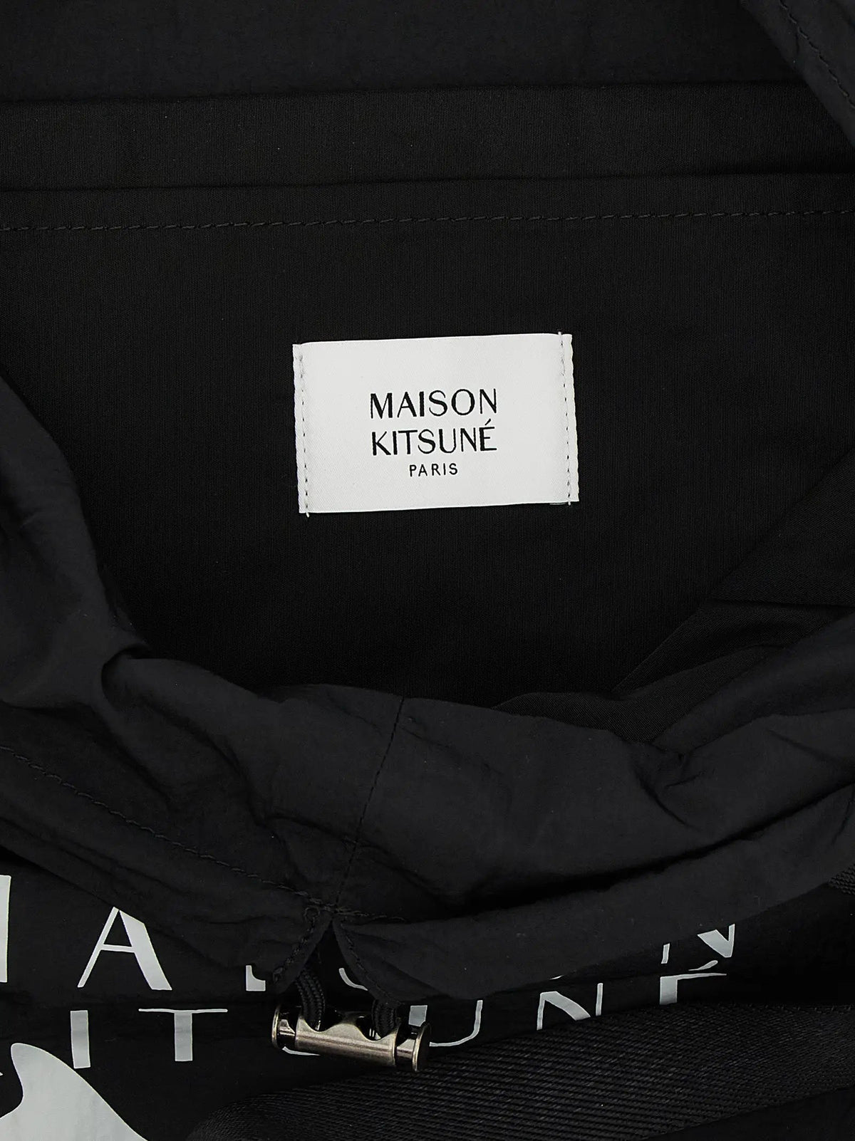 Maison Kitsuné Black Nylon Tote Bag