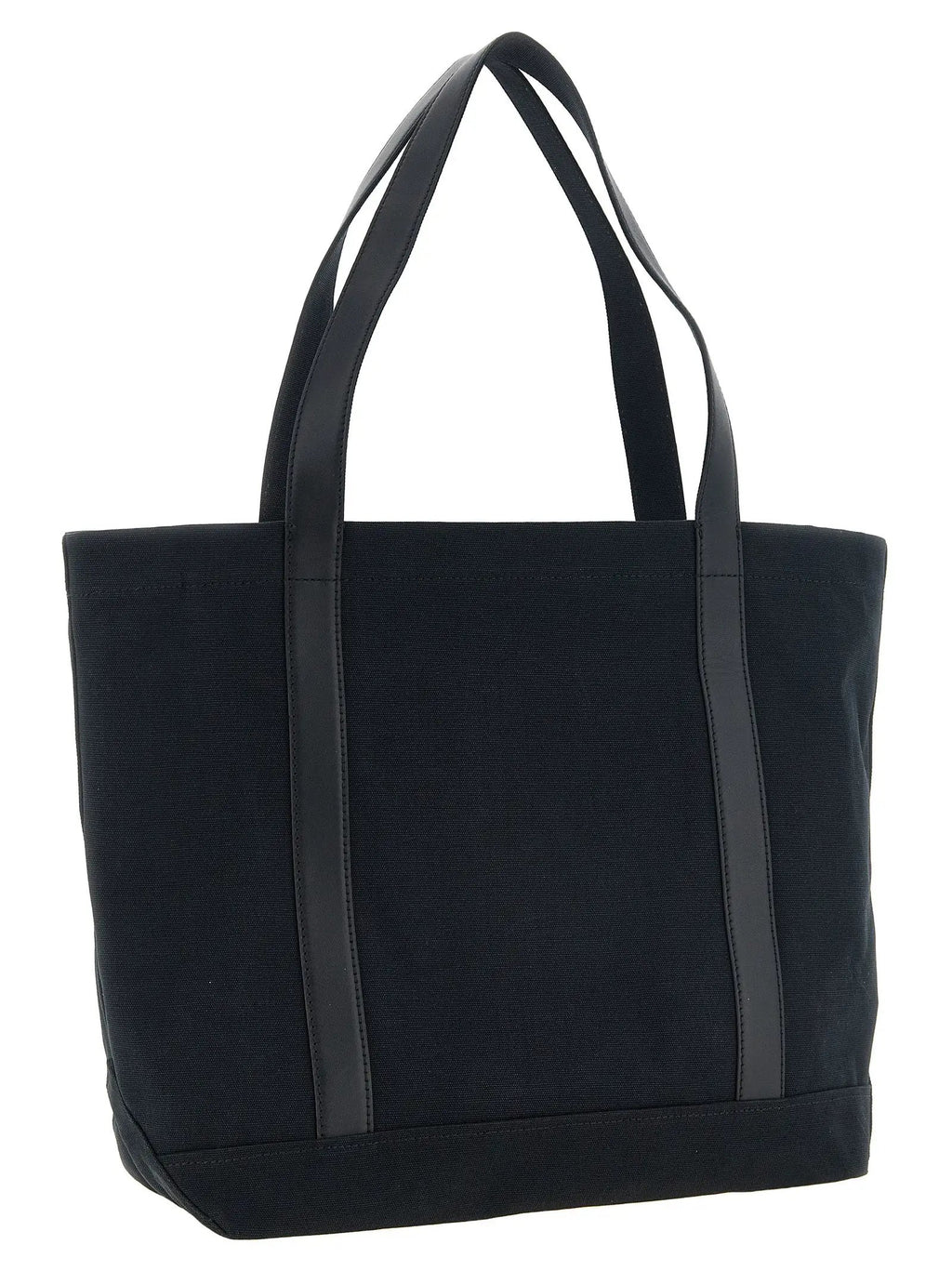 Sac fourre-tout en coton noir Maison Kitsuné