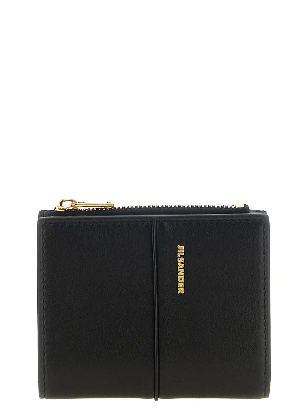Porte-cartes Jil Sander en cuir d'agneau noir