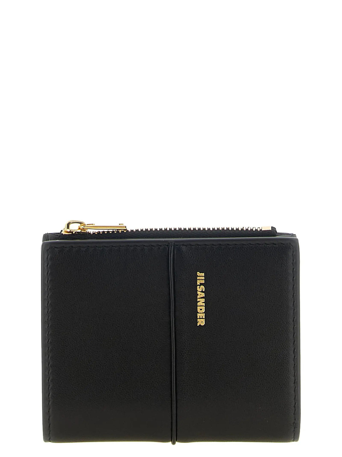 Porte-cartes Jil Sander en cuir d'agneau noir