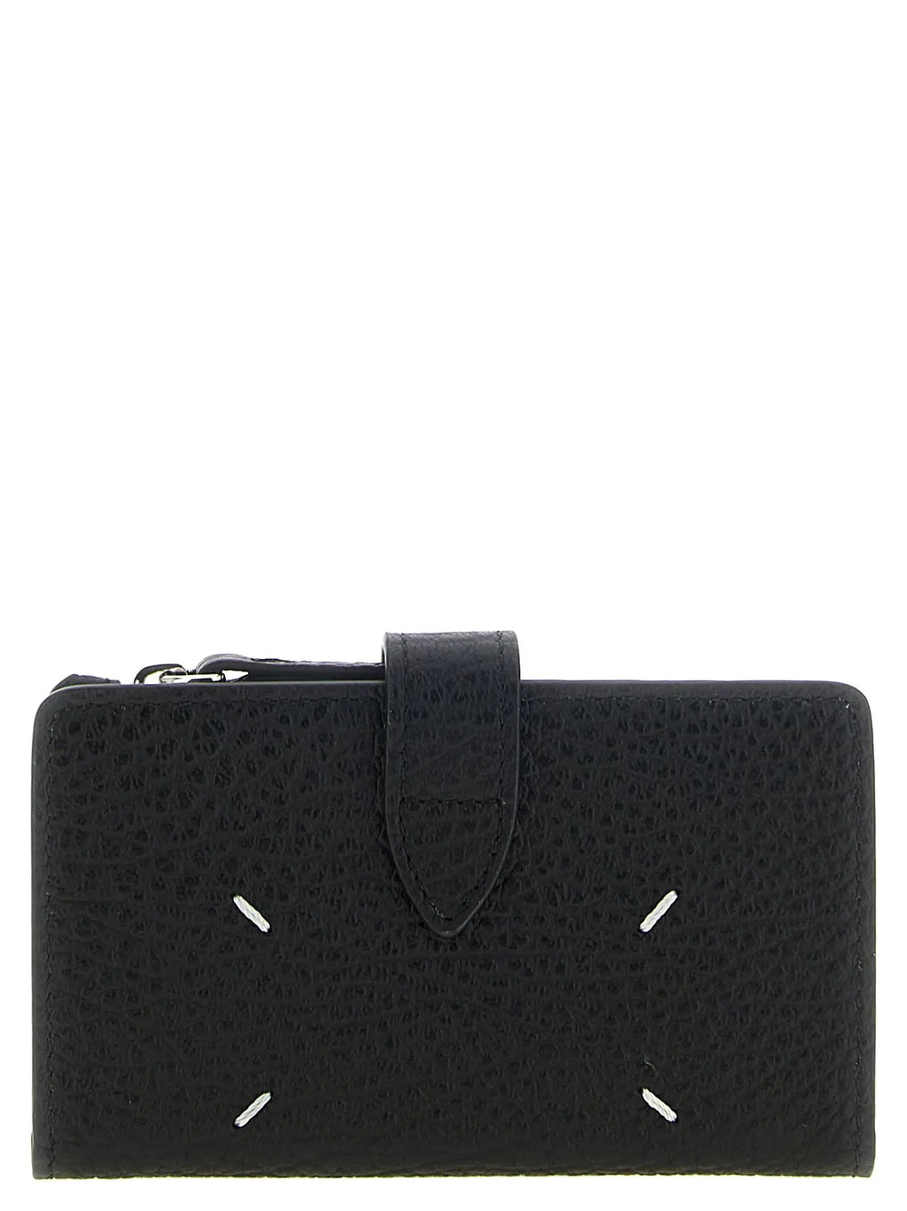 Porte-cartes en cuir de veau noir Maison Margiela