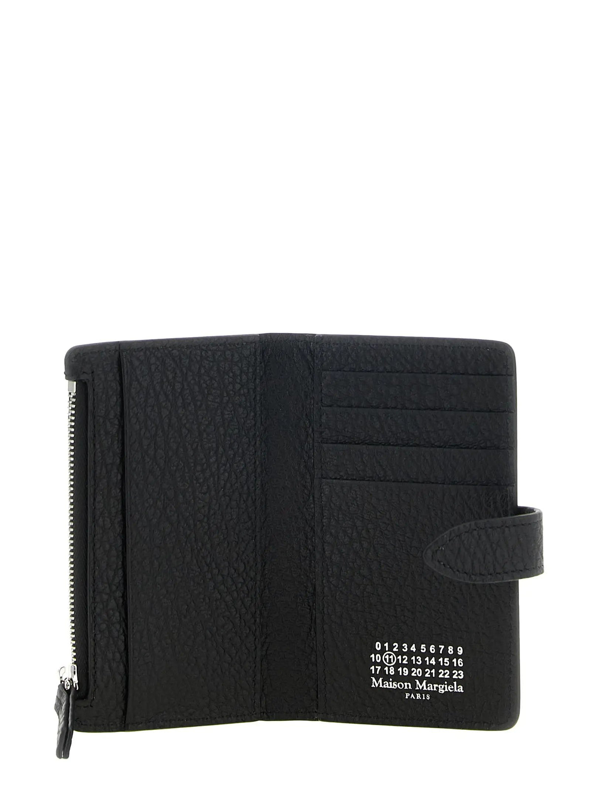Porte-cartes en cuir de veau noir Maison Margiela