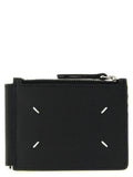 Porte-cartes en cuir de veau noir Maison Margiela
