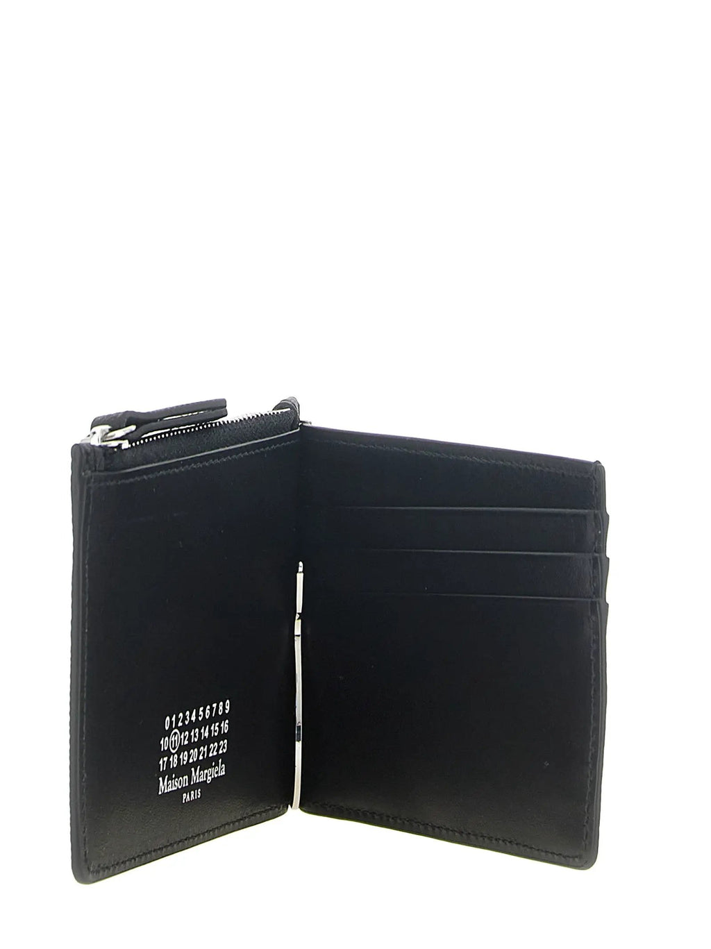 Porte-cartes en cuir de veau noir Maison Margiela