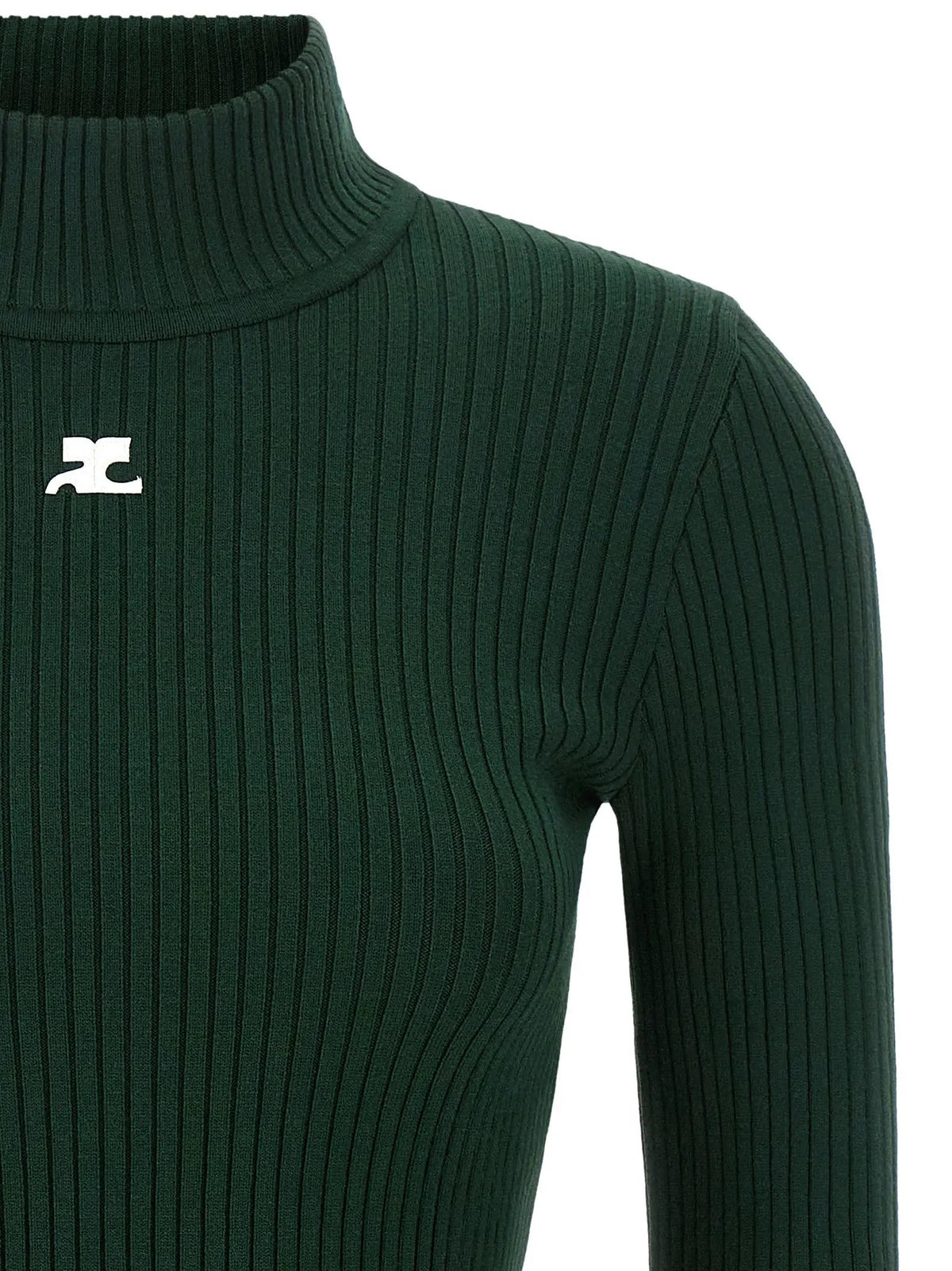 Courrèges Bicolor Viscose Cardigan