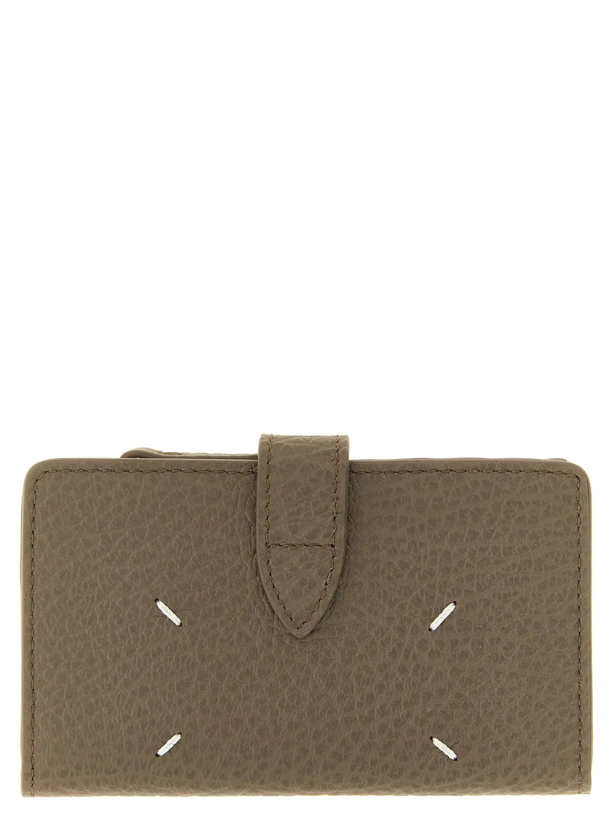 Porte-cartes Maison Margiela en cuir de veau marron