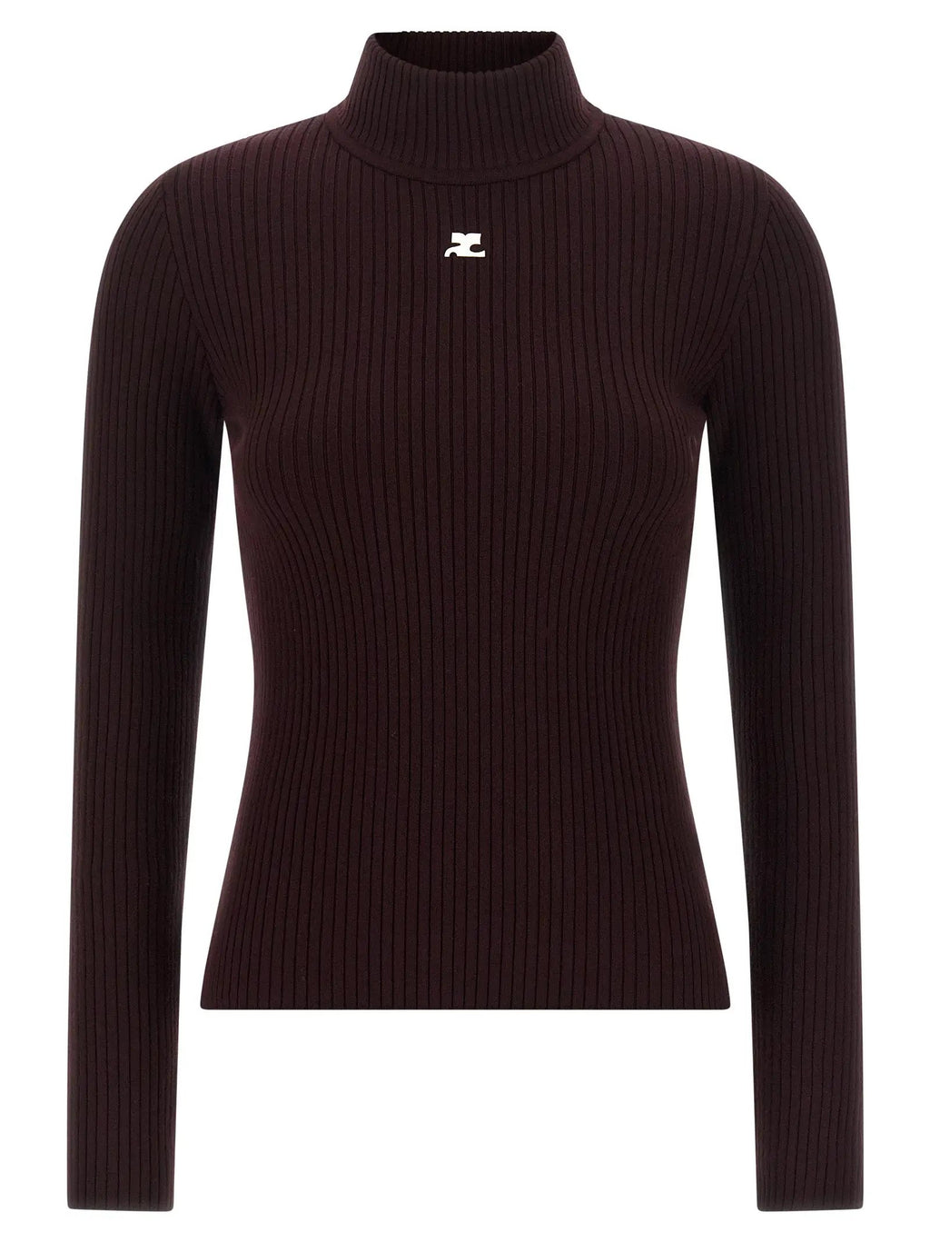 Courrèges Bordeaux Viscose Cardigan