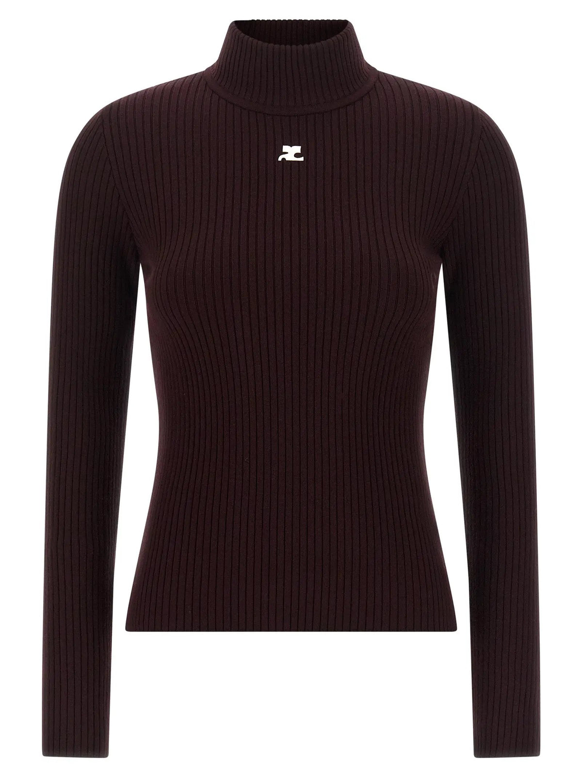 Courrèges Bordeaux Viscose Cardigan